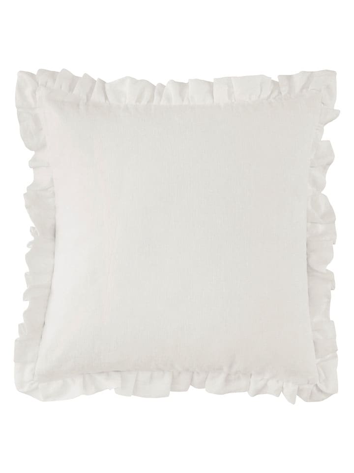 Ellos Home Lniana poszewka "Candice" w kolorze białym na poduszkę rozmiar: 50x50 cm