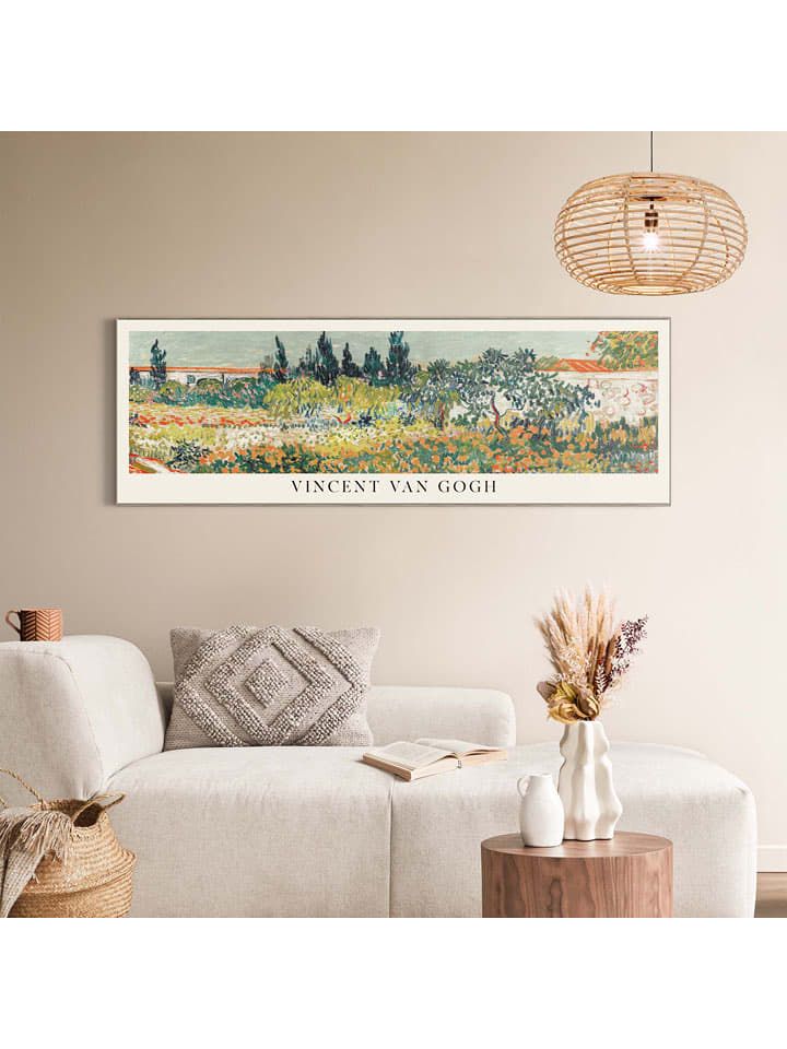 Orangewallz Druk "Van Gogh - Garden des Arles" na płótnie w ramce rozmiar: 40x120 cm