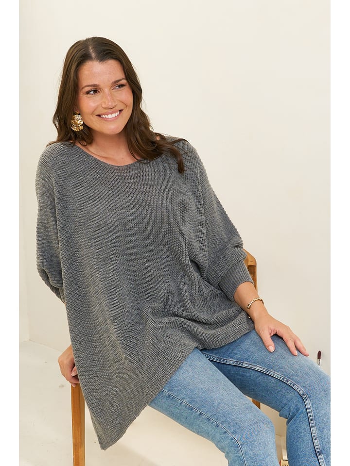Curvy Lady Sweter w kolorze szarym rozmiar: 40/42