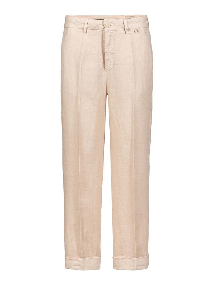 Herrlicher Lniane spodnie w kolorze beżowym rozmiar: W27