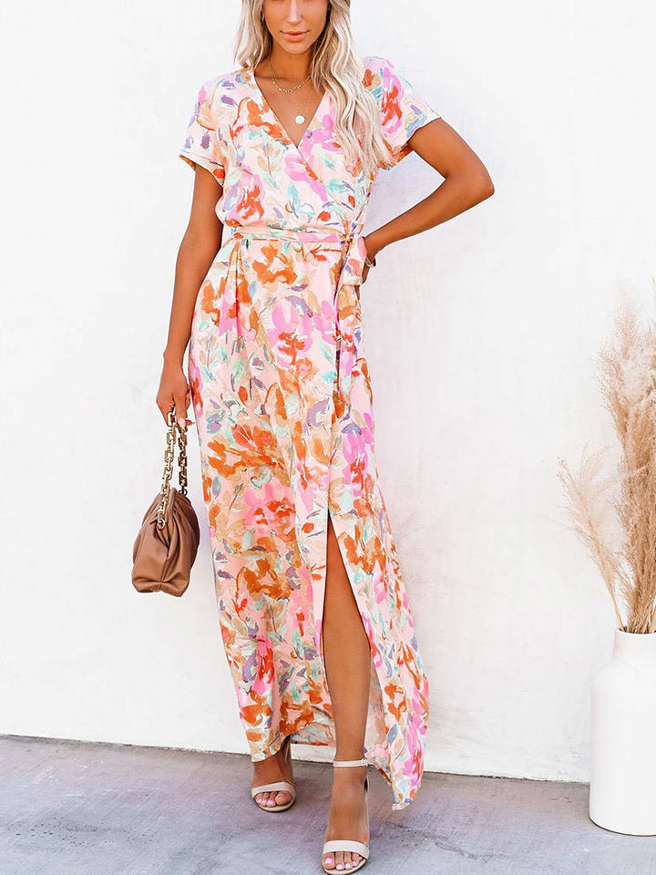 Milan Kiss Sukienka w kolorze beżowo-jasnoróżowo-pomarańczowym rozmiar: XL