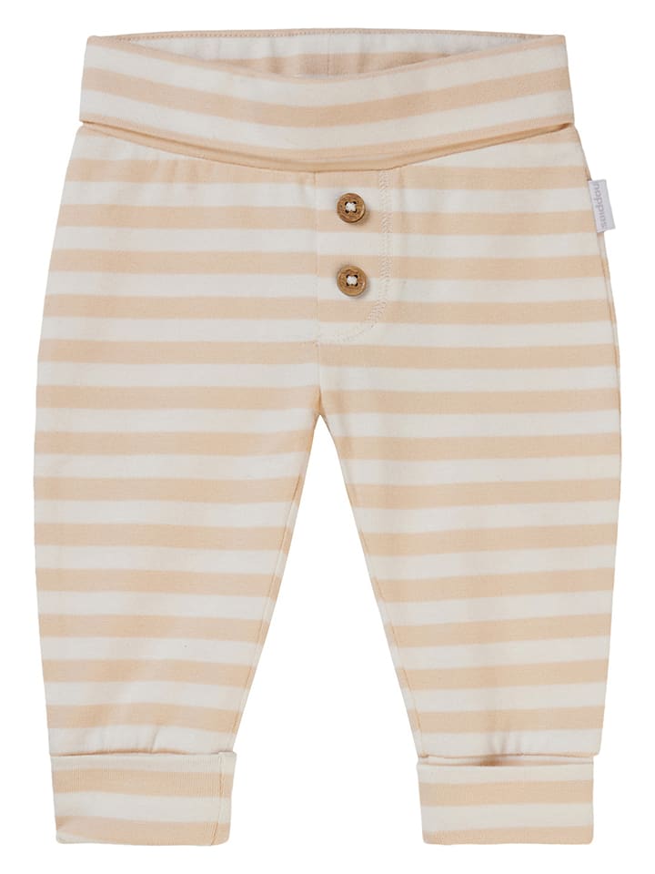 Noppies Spodnie dresowe "Baxley" w kolorze beżowym rozmiar: 80