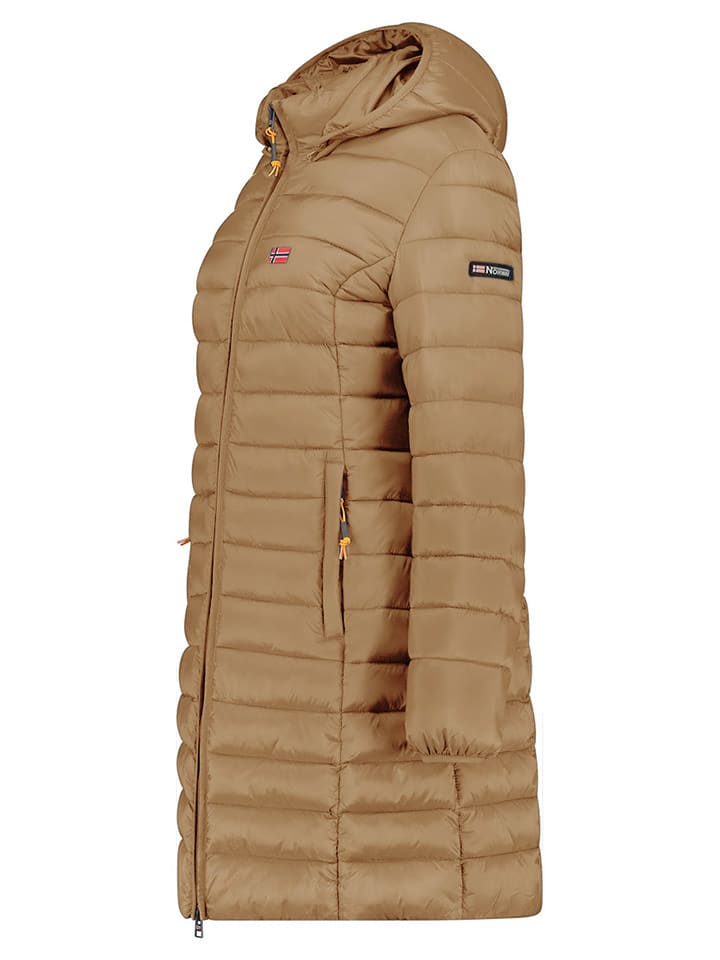 Geographical Norway Płaszcz pikowany "Atikolor" w kolorze szarobrązowym rozmiar: XL