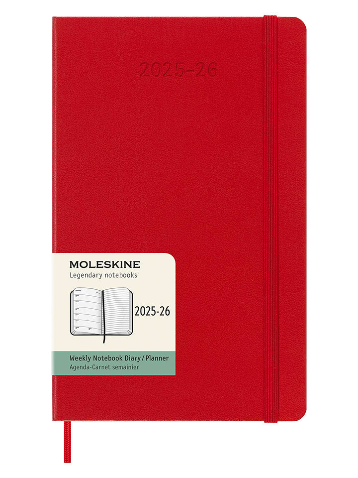 Moleskine Planer tygodniowy "2025/2026" w kolorze czerwonym - 13 x 21 cm rozmiar: onesize