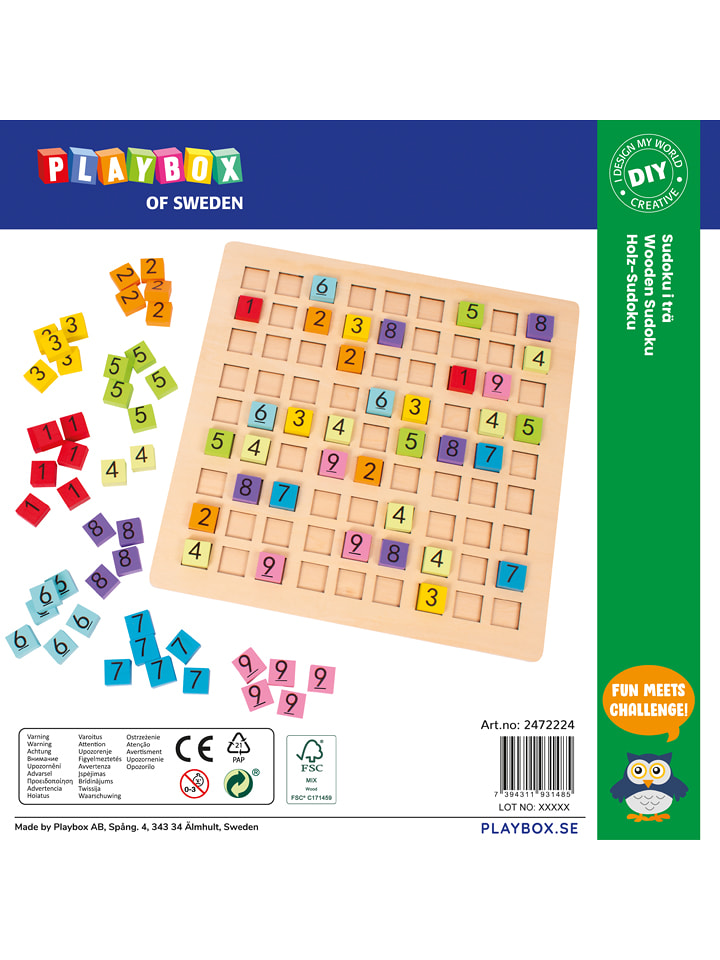 Playbox Gra edukacyjna "Sudoku" w różnych kolorach - 5+ rozmiar: onesize