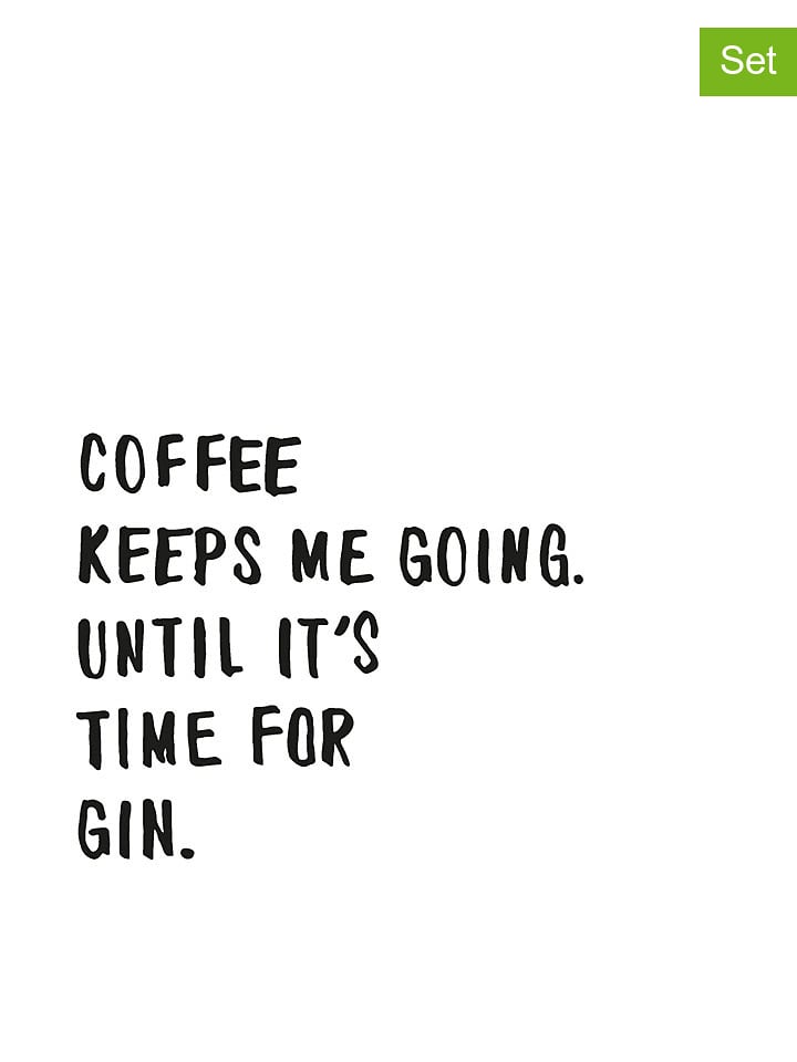 ppd Serwetki (40 szt.) "Coffee & Gin" w kolorze biało-czarnym rozmiar: onesize