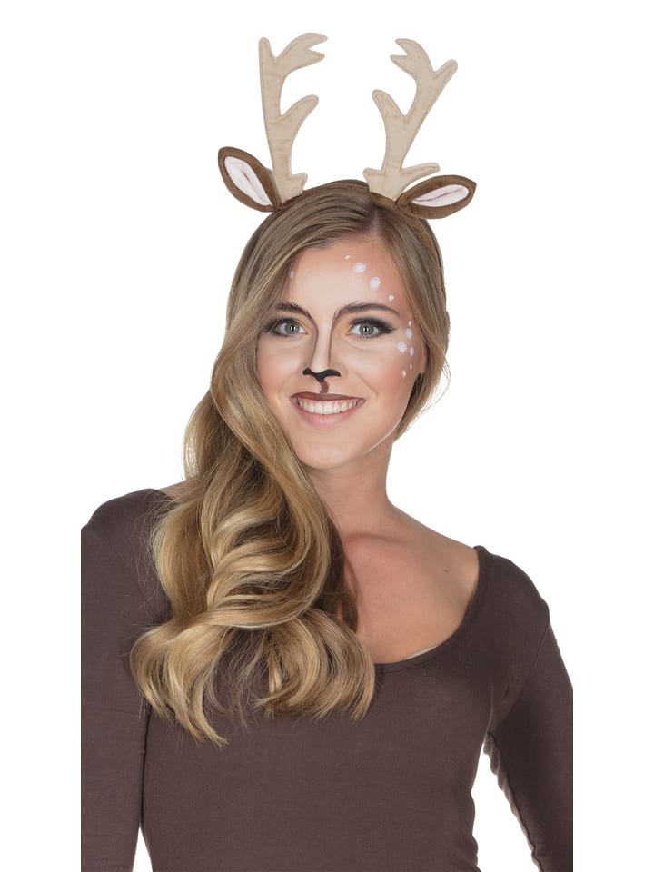 Party x People Opaska w kolorze beżowo-brązowym na włosy rozmiar: onesize