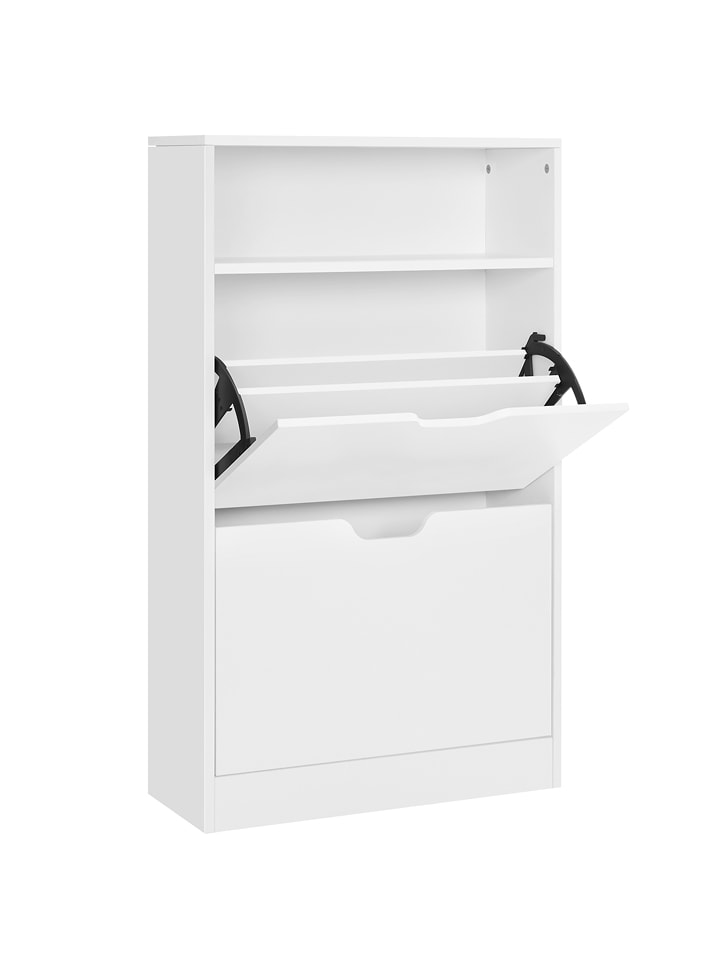 VASAGLE Regał w kolorze białym na buty - 60 x 102 x 24 cm rozmiar: onesize