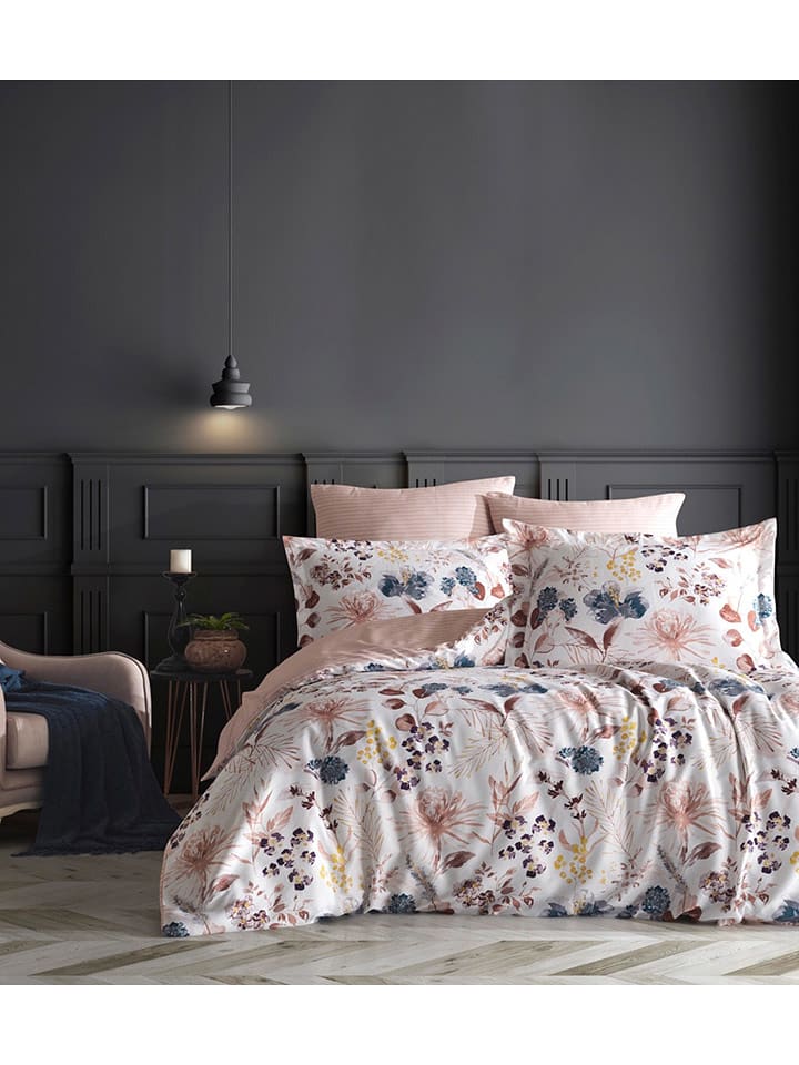 Elizabed Komplet pościeli renforcé w kolorze niebiesko-biało-żółtym rozmiar: 140x200 cm