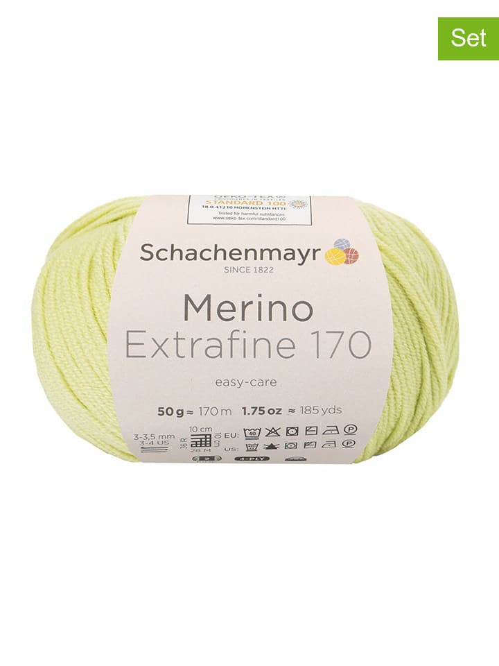 Schachenmayr since 1822 Przędza wełniana (10 szt.) w kolorze żółtym - 10 x 50 g rozmiar: onesize