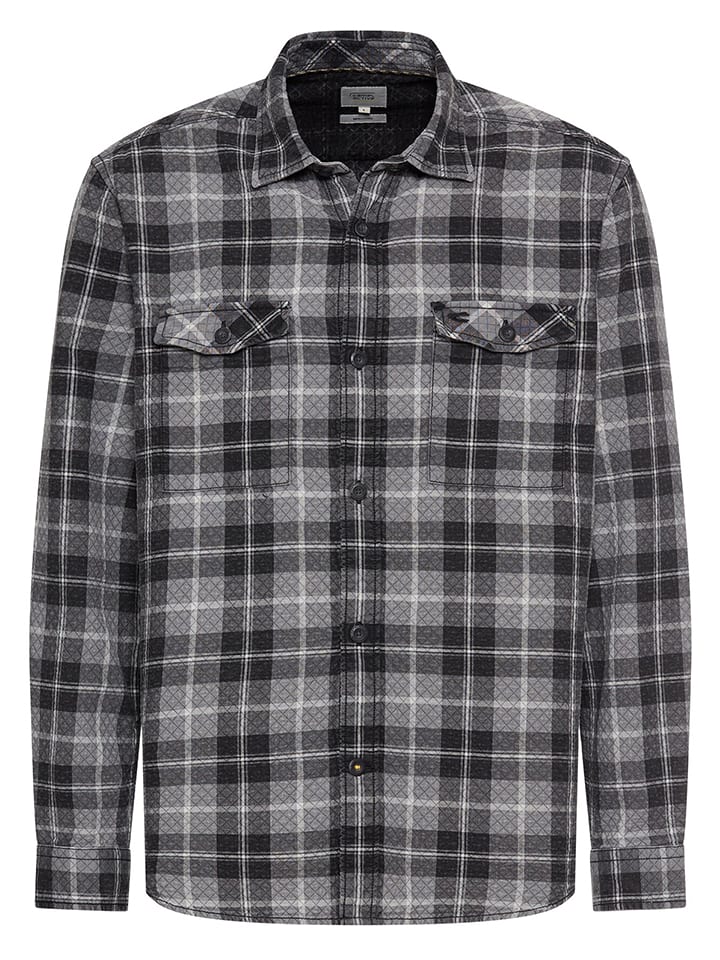 Camel Active Koszula - Regular fit - w kolorze czarno-szarym rozmiar: 3XL