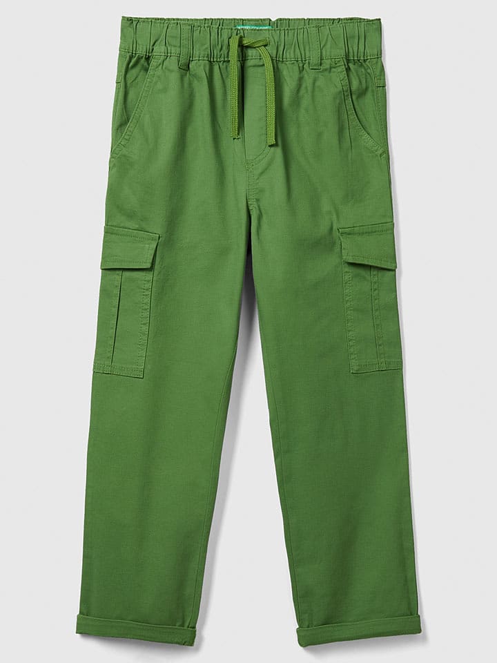 Benetton Bojówki w kolorze zielonym rozmiar: 160