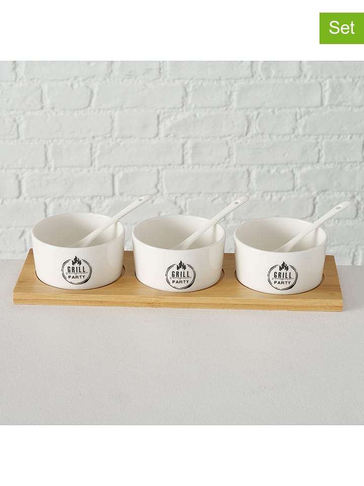 Boltze 7-częściowy zestaw "Conny" w kolorze biało-jasnobrązowym rozmiar: onesize