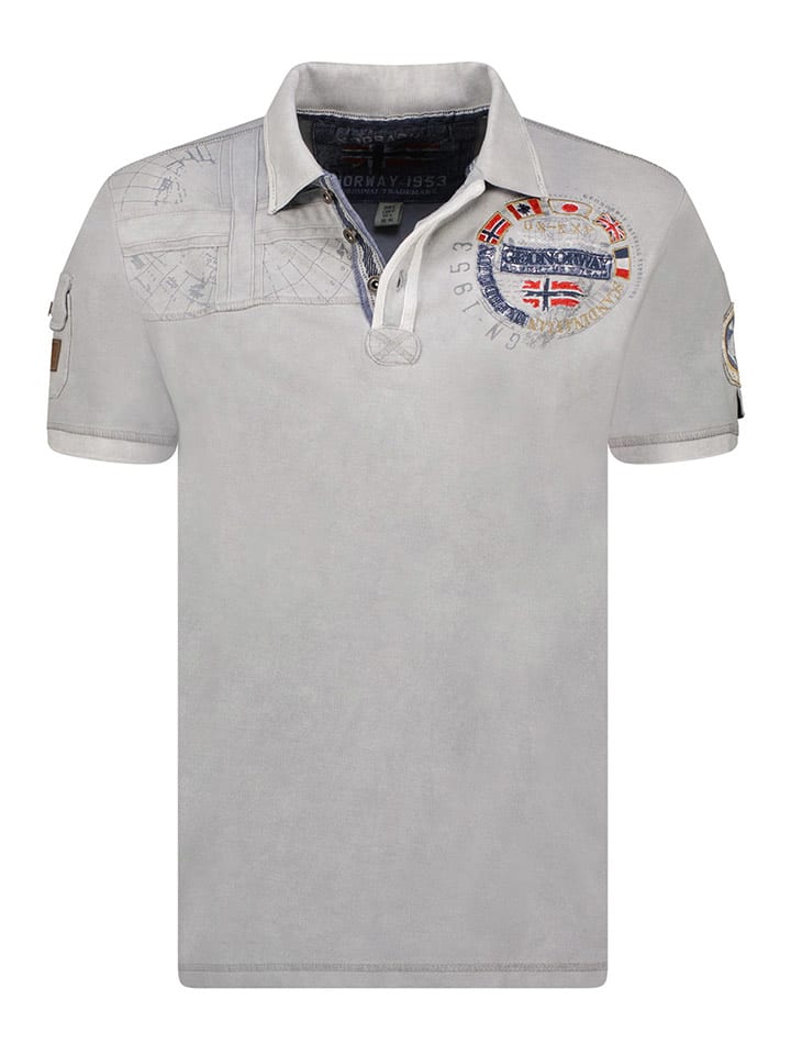 Geographical Norway Koszulka polo "Kinflat" w kolorze szarym rozmiar: S