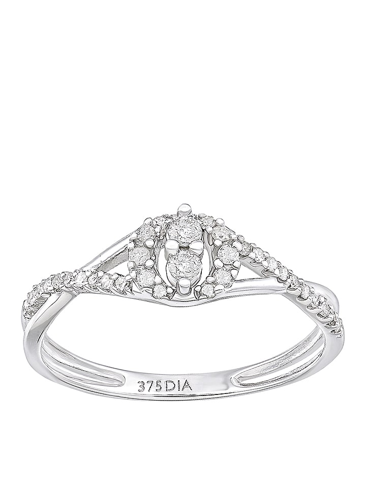 Revoni Złoty pierścionek z diamentami rozmiar: 55