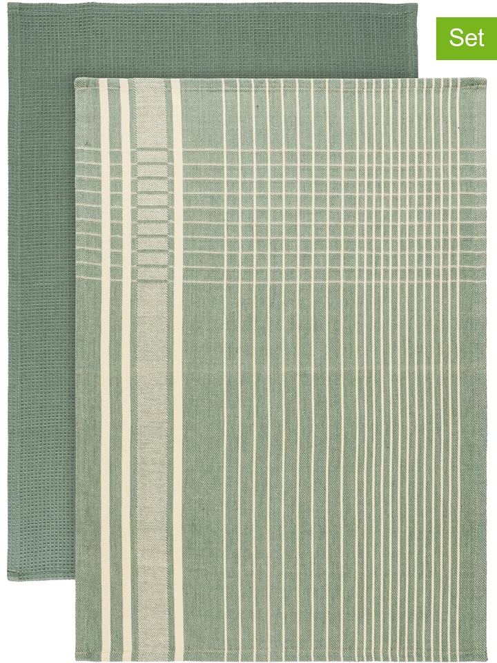 Wenko Ściereczki (2 szt.) w kolorze zielonym do naczyń - 65 x 45 cm rozmiar: onesize