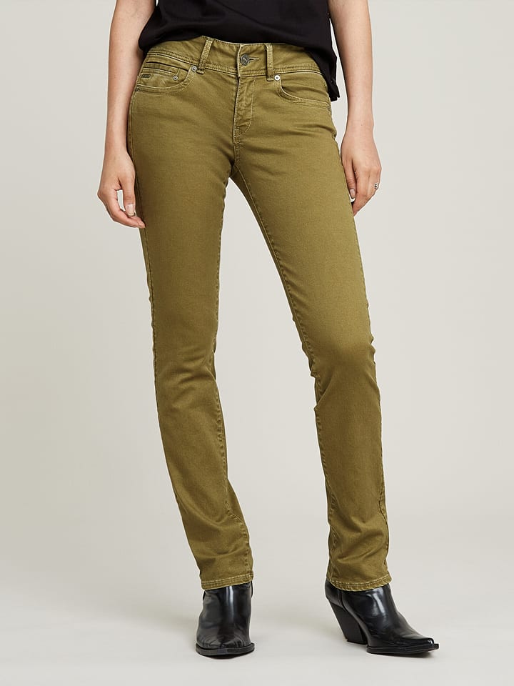G-Star Dżinsy "Midge" - Slim fit - w kolorze khaki rozmiar: W28/L30
