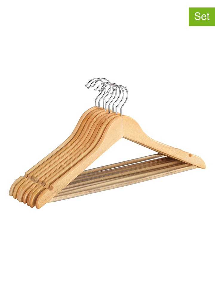 Wenko Wieszaki (8 szt.) "Eco" w kolorze beżowym - 45 x 23,5 cm rozmiar: onesize