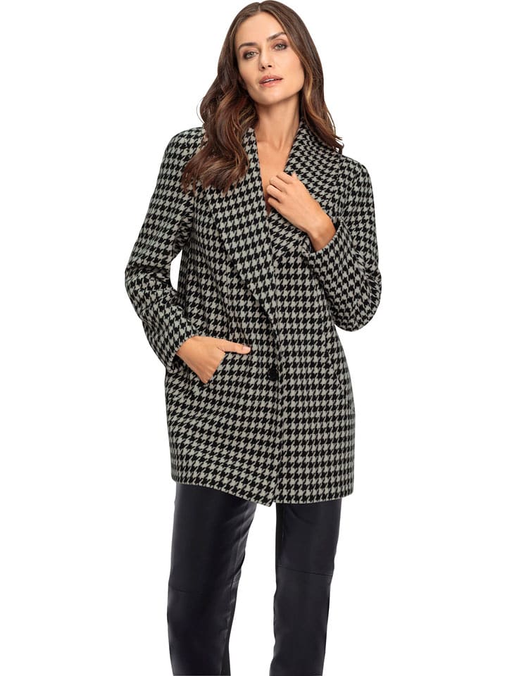 Heine Płaszcz przejściowy w kolorze szaro-czarnym rozmiar: 38