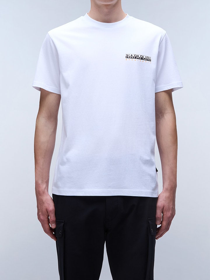 Napapijri Koszulka w kolorze białym rozmiar: XS