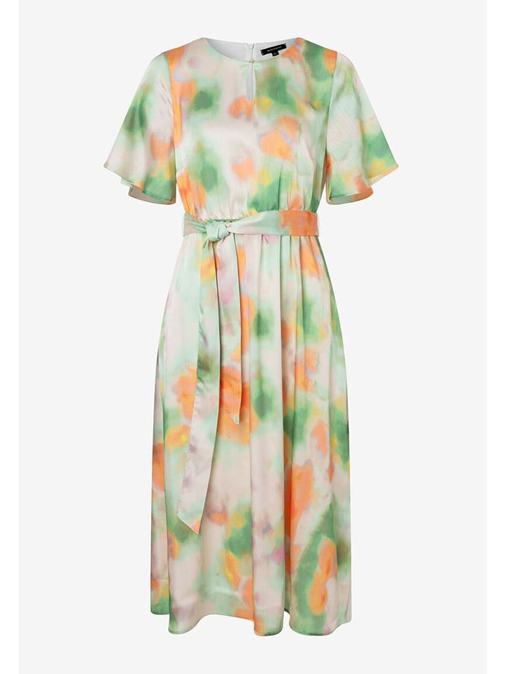 More & More Sukienka w kolorze biało-pomarańczowo-zielonym rozmiar: 38