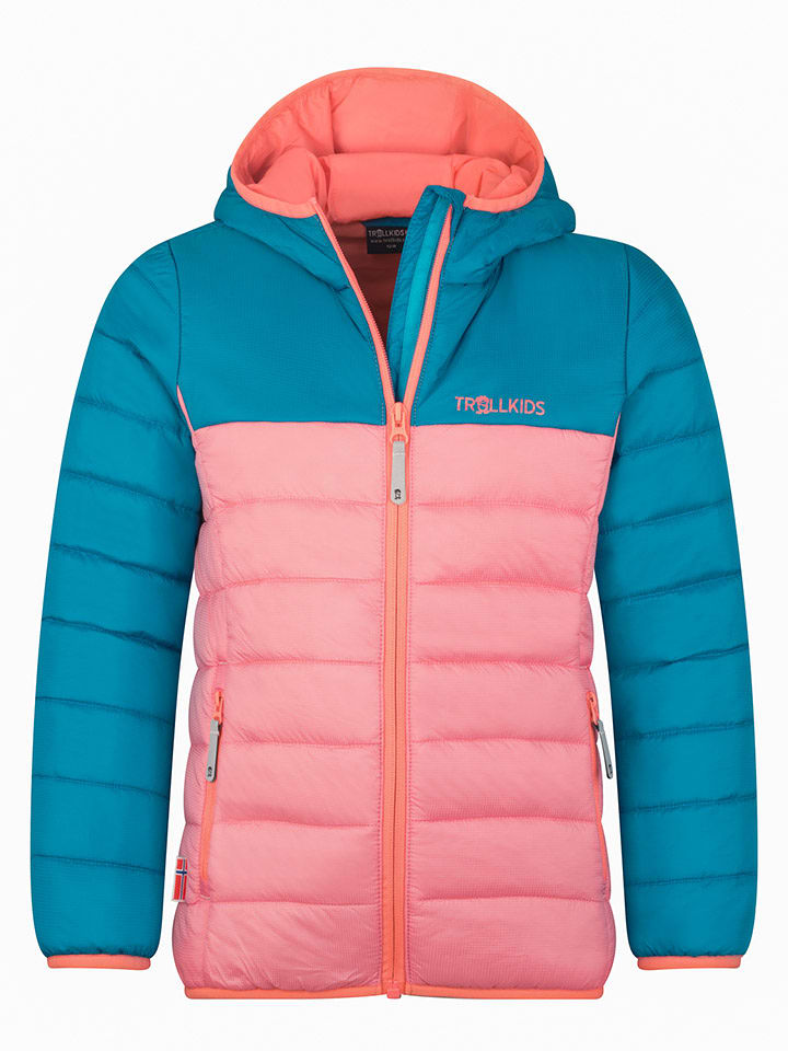 Trollkids Kurtka pikowana "Eikefjord" w kolorze niebiesko-jasnoróżowym rozmiar: 152