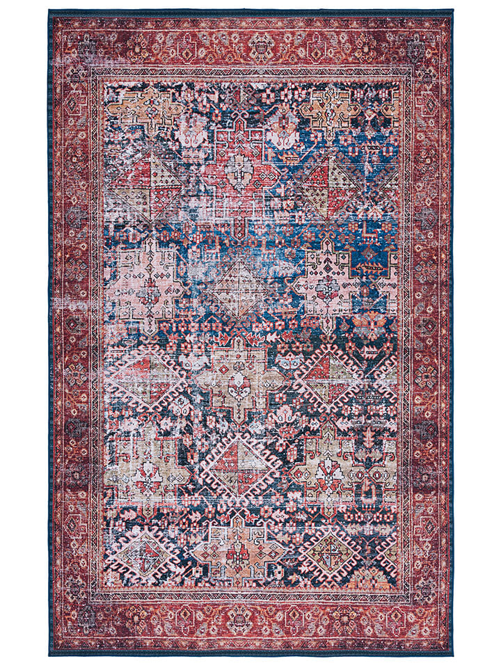 Safavieh Dywan "Tucson" w kolorze granatowo-czerwonym rozmiar: 91x152 cm