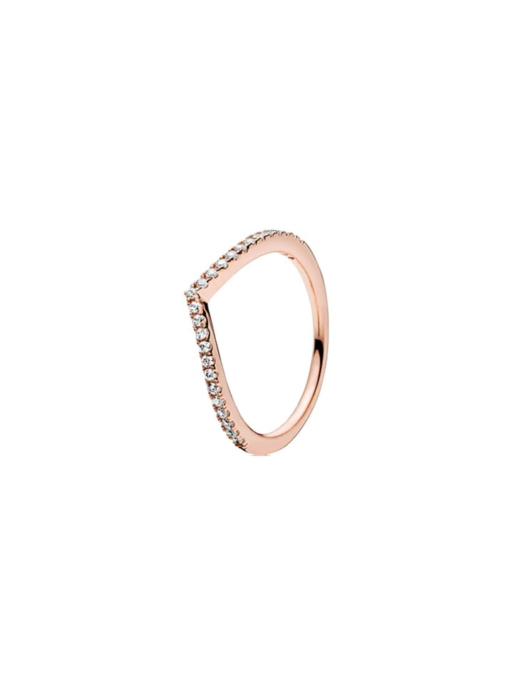 Pandora Pozłacany pierścionek z cyrkoniami rozmiar: 48