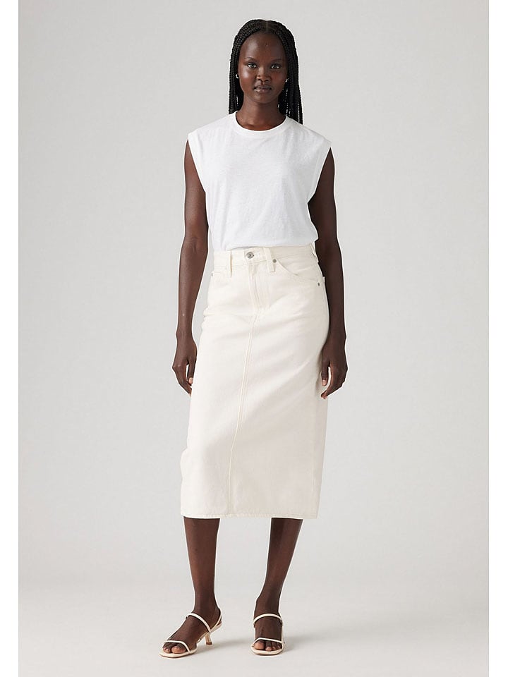 Levi's Spódnica dżinsowa w kolorze białym rozmiar: W29