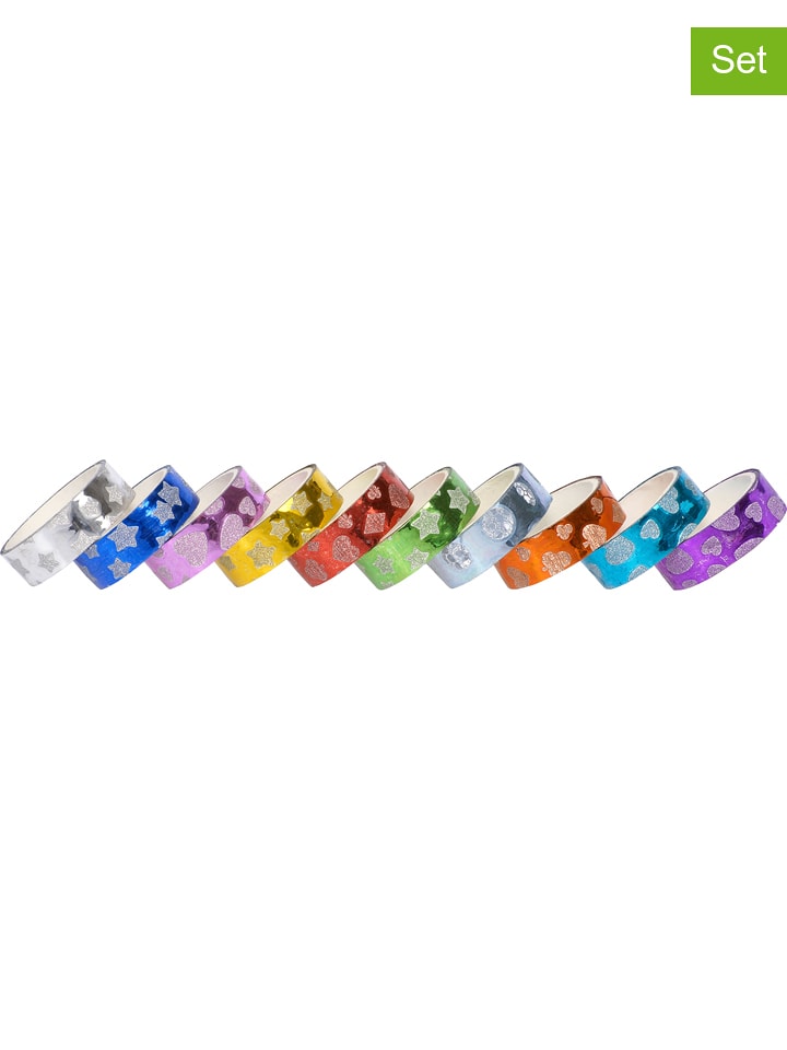 SUNNYSUE Taśmy washi (10 szt.) w różnych kolorach - po 300 cm (produkt niespodzianka) rozmiar: onesize