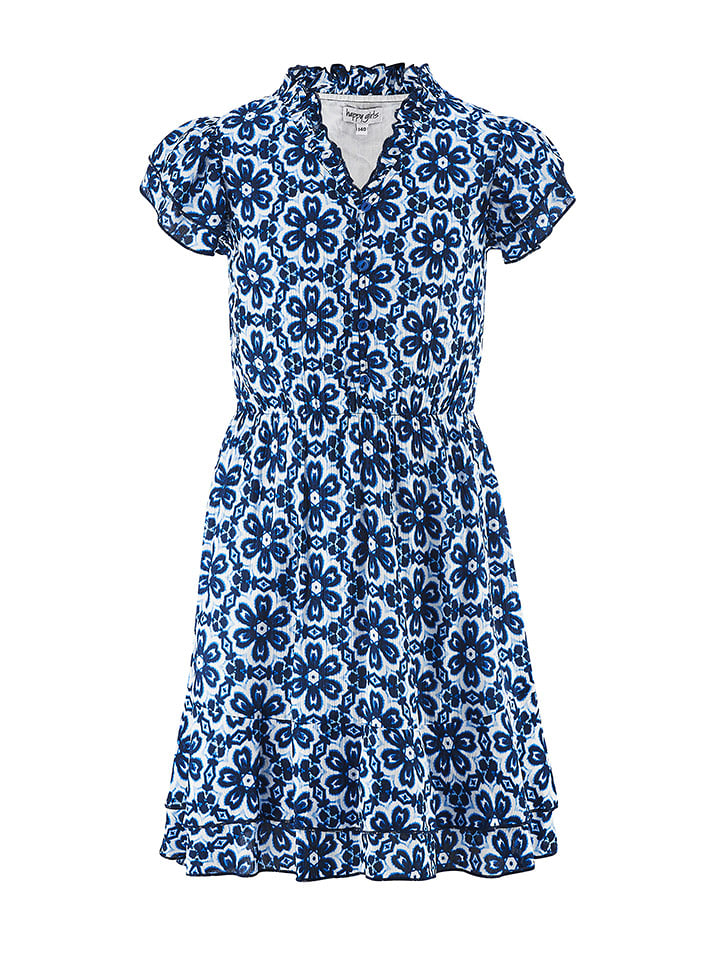 happy girls by Eisend Sukienka w kolorze granatowo-białym rozmiar: 176