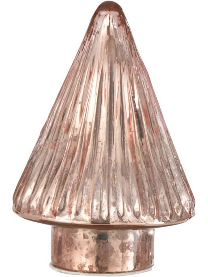 J Line Dekoracja LED "Christmas tree" w kolorze jasnoróżowym - wys. 12,5 x Ø 9 cm rozmiar: onesize