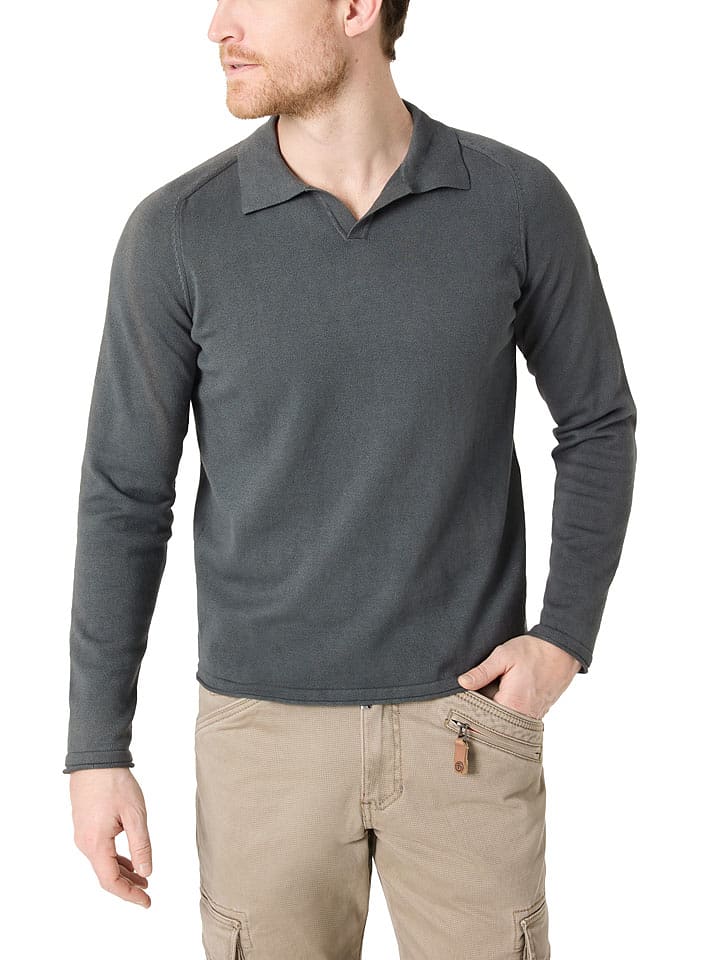 Timezone Koszulka polo w kolorze szarym rozmiar: L