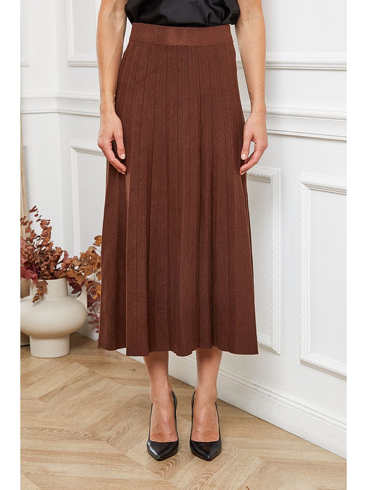 Joséfine Spódnica "Boniz" w kolorze jasnobrązowym rozmiar: L