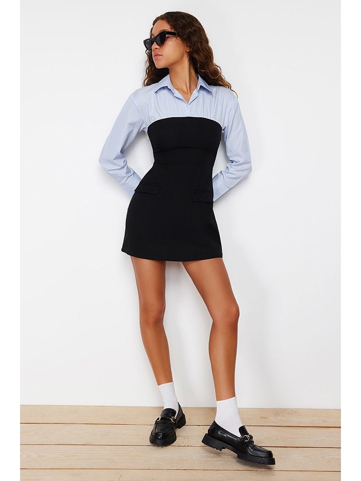 trendyol Sukienka w kolorze czarno-błękitnym rozmiar: 36