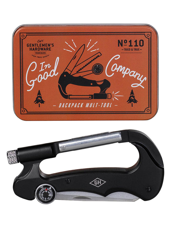 Gentlemen's Hardware Narzędzie wielofunkcyjne w kolorze czarnym - dł. 12 cm rozmiar: onesize