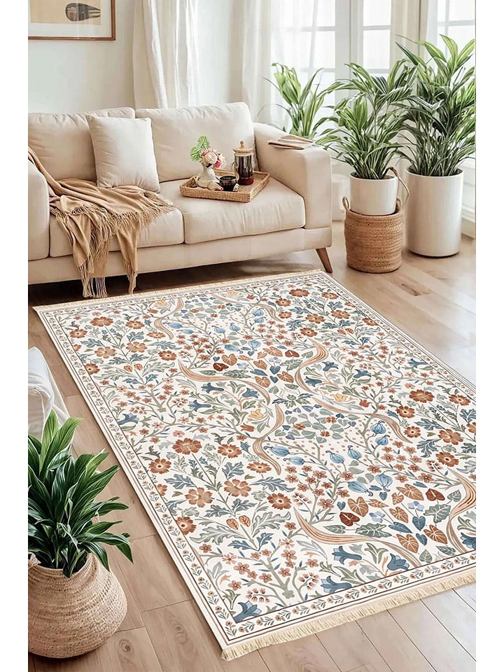 Conceptum Hypnose Dywan bawełniany "244" w kolorze kremowym ze wzorem rozmiar: 120x180 cm