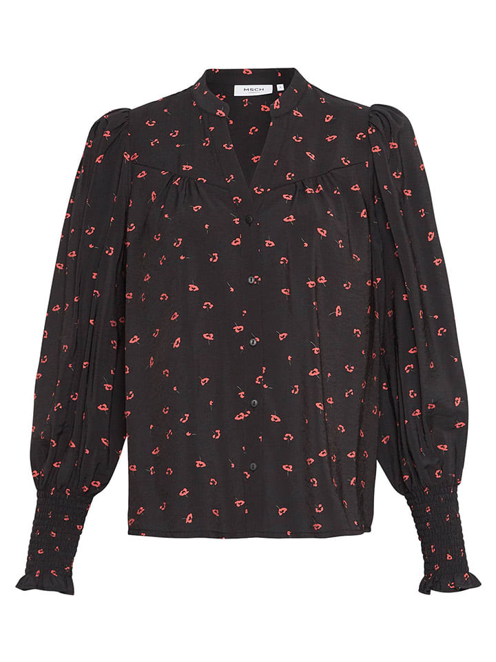 MOSS COPENHAGEN Koszula "Vinaya Ladonna" w kolorze czarno-czerwonym rozmiar: S