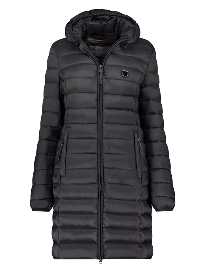 Geographical Norway Płaszcz pikowany w kolorze czarnym rozmiar: M