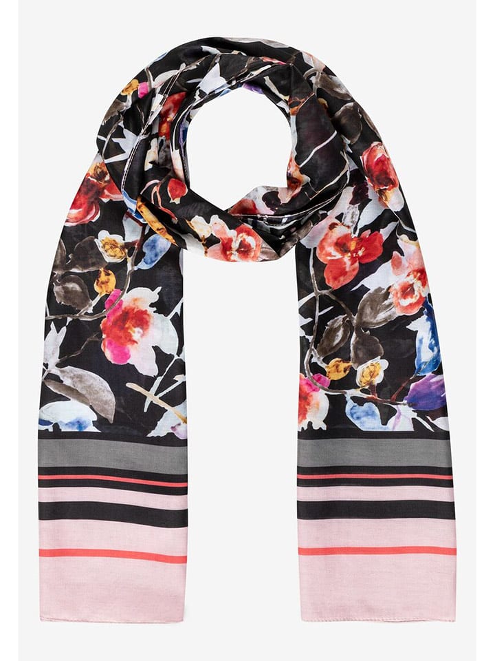 More & More Szal w kolorze jasnoróżowo-czarnym rozmiar: onesize