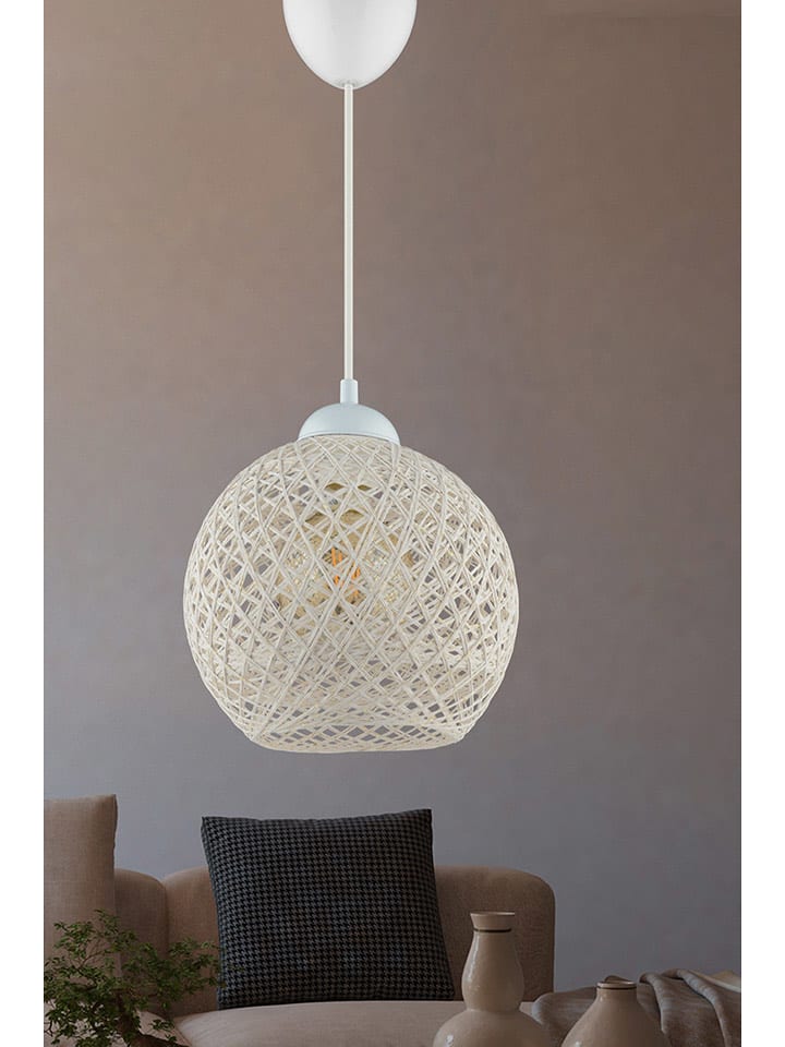 ABERTO DESIGN Lampa wisząca w kolorze kremowym - wys. 20 x Ø 22 cm rozmiar: onesize
