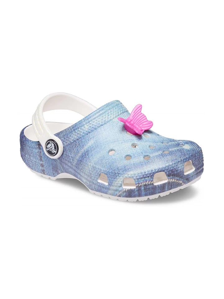 Crocs Chodaki "Classic Denim" w kolorze niebiesko-białym rozmiar: 19/20