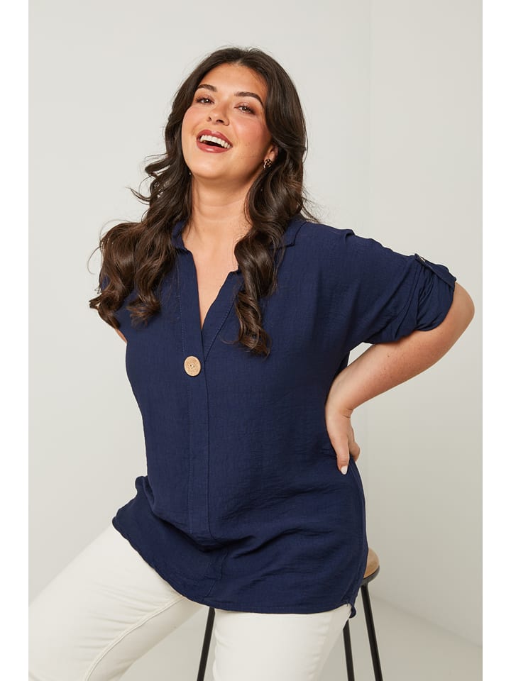 Curvy Lady Bluzka w kolorze granatowym rozmiar: 48/50