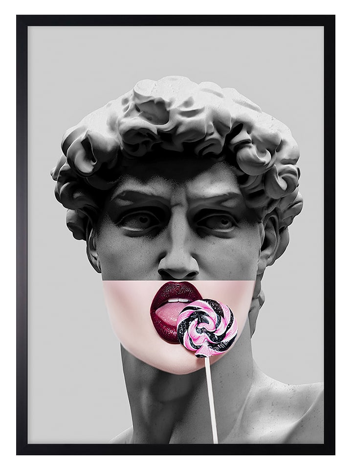 Ars Longa Druk artystyczny "David with a Lollipop" w ramce - 70 x 50 cm rozmiar: onesize