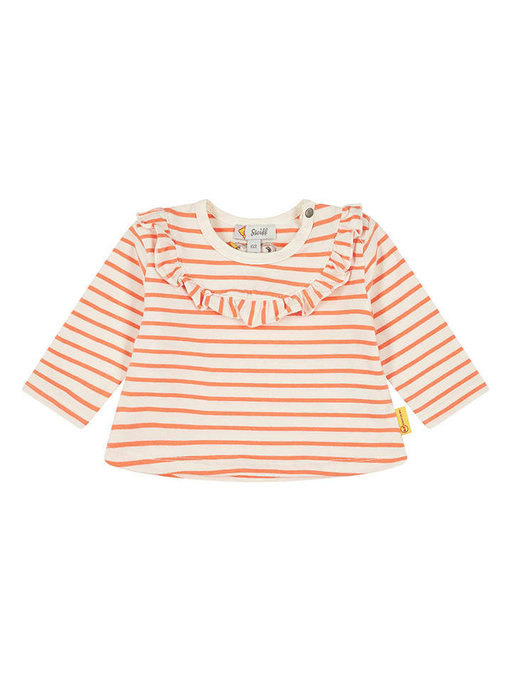 Steiff Koszulka w kolorze pomarańczowo-kremowym rozmiar: 68