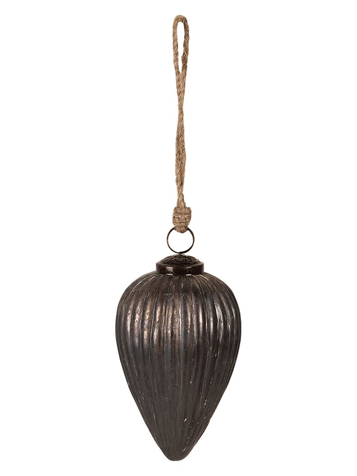 Clayre & Eef Bombka w kolorze szarym - wys. 14 x Ø 9 cm rozmiar: onesize