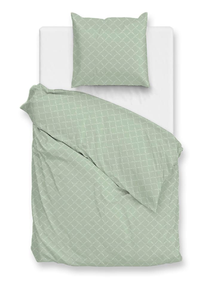 Zo!Home Komplet pościeli "Satinado" w kolorze jasnozielonym z mako-satyny rozmiar: 260x220 cm