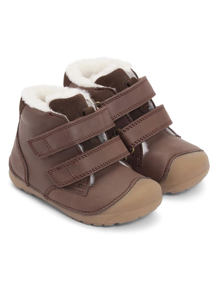 Bundgaard Buty "Petit Mid Winter Strap" w kolorze brązowym do nauki chodzenia rozmiar: 19