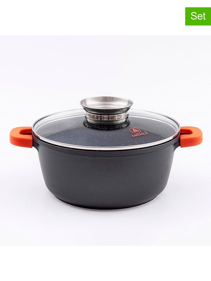 Laguiole 2-częściowy zestaw "Greblon" w kolorze szarym - 4,3 l rozmiar: onesize