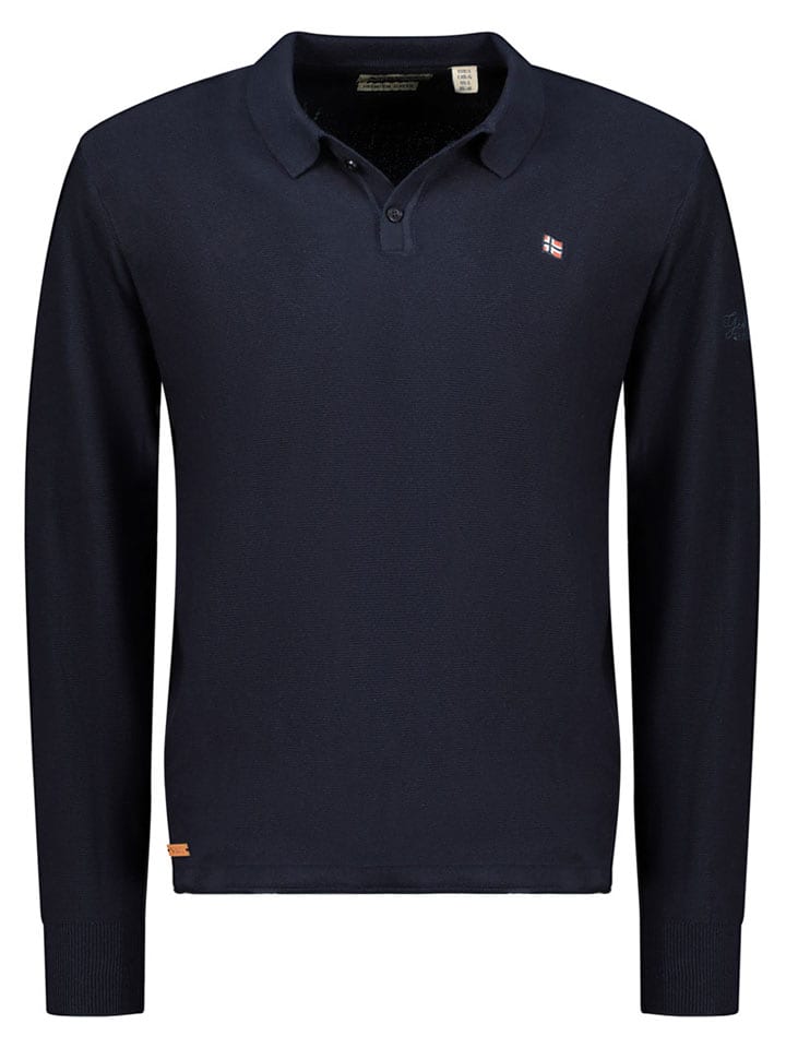 Geographical Norway Sweter "Fiji" w kolorze granatowym rozmiar: XL